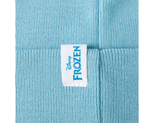 Шапка детская с вышивкой Frozen, голубая