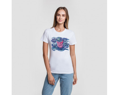 Футболка женская «Ван-Пиг», белая