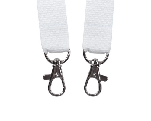 Лента для бейджа Carabine Duo, белая