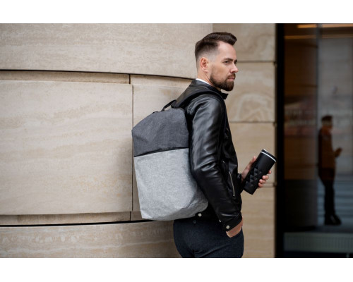 Термостакан Relief, черный с белым