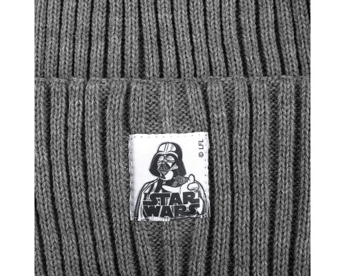 Шапка Darth Vader, серый меланж