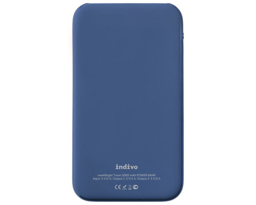 Аккумулятор с подсветкой Big Data, 5000 мАч, синий