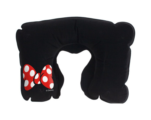 Надувная подушка под шею «Бант Минни Маус», черная