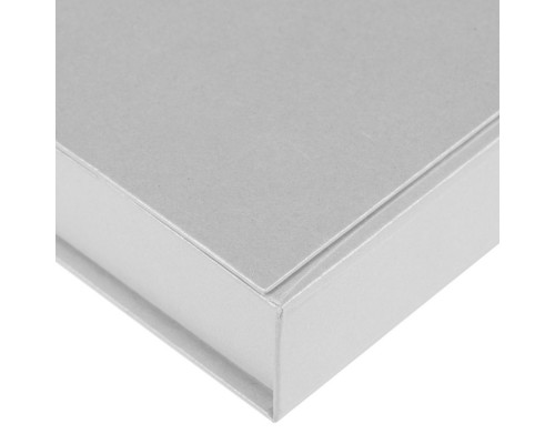 Коробка Status под ежедневник, аккумулятор и ручку, серебристая