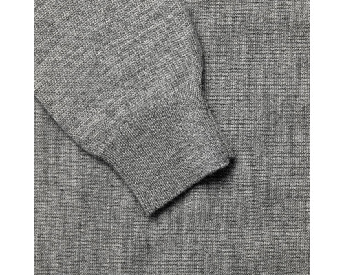 Джемпер Stitch с контрастной отделкой, серый с бордовым