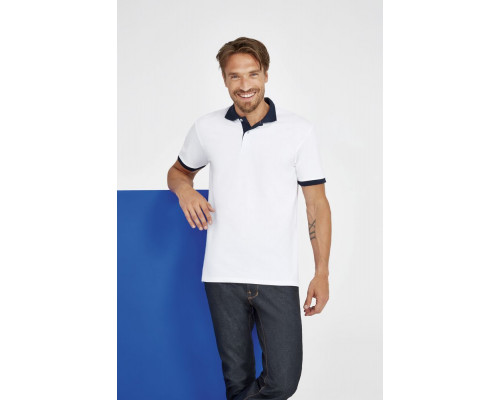 Рубашка поло Prince 190, голубая с темно-синим