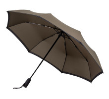 Зонт складной Gear, темно-зеленый (хаки) с черным