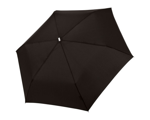 Зонт складной Fiber Alu Flach, черный