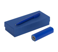 Набор Couple: аккумулятор и ручка, синий